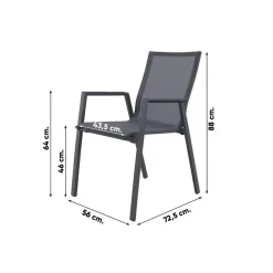 Atmos stapelbare tuinstoel - Antraciet