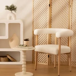 Atmosphera Bijzettafeltje Bologna - wit - D38x H46 cm - MDF