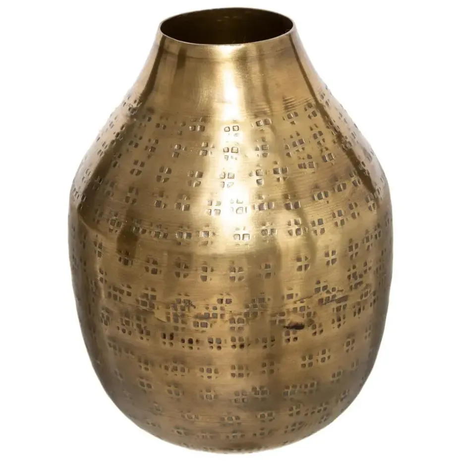 Atmosphera Bloemenvaas Emperor - goud - metaal - D10 x H15 cm