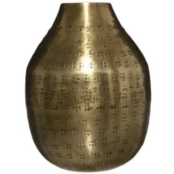 Atmosphera Bloemenvaas Emperor - goud - metaal - D10 x H15 cm