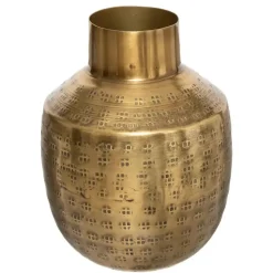 Atmosphera Bloemenvaas Emperor - goud - metaal - D10 x H15 cm