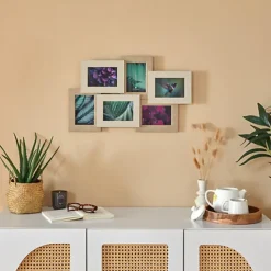 Atmosphera Collage fotolijst voor 6x foto- hout - beige