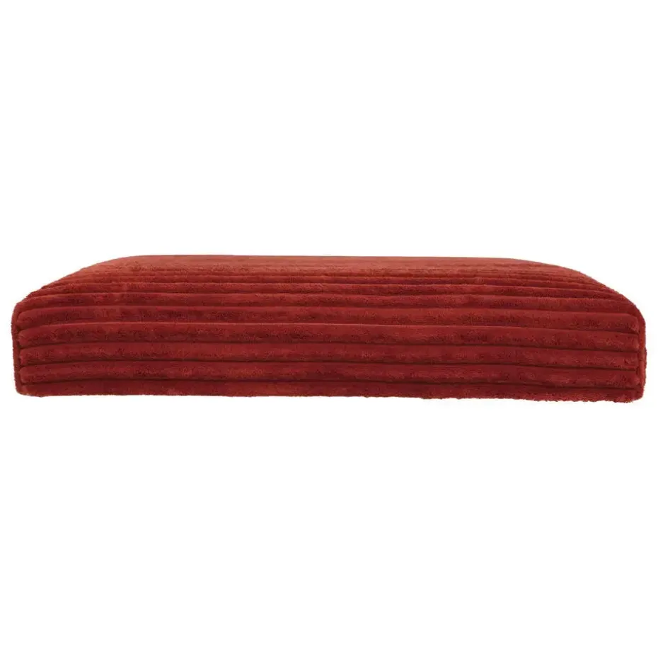 Atmosphera Hocker/poef Ribcord opvouwbaar - donkerrood - 38x38cm