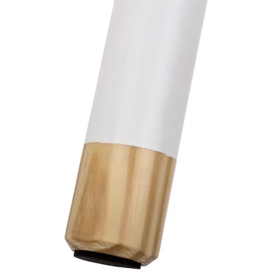 Atmosphera Kinder bijzet krukje - ivoor wit - hout - D24 x H27 cm