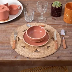 Atmosphera Placemat - jute naturel - rond - 38 cm