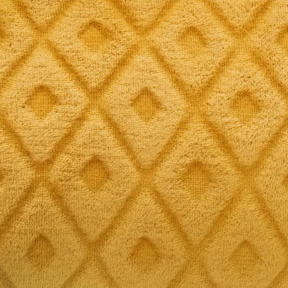 Atmosphera Plaid/bankdeken Monnet - okergeel - 180 x 230 cm