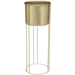 Atmosphera Plantenpotten - 2x - standaard - goud - 41 en 58 cm