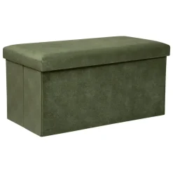 Atmosphera Poef/hocker - Opvouwbaar - Dennengroen - 76 x 38 x 38 cm