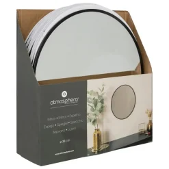 Atmosphera Spiegel/wandspiegel - rond - 38 cm - metaal/glas