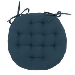 Atmosphera Stoelkussen - donkerblauw - 38 x 6.5 cm - zitkussen