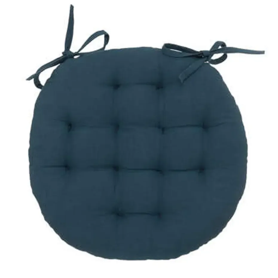 Atmosphera Stoelkussen - donkerblauw - 38 x 6.5 cm - zitkussen