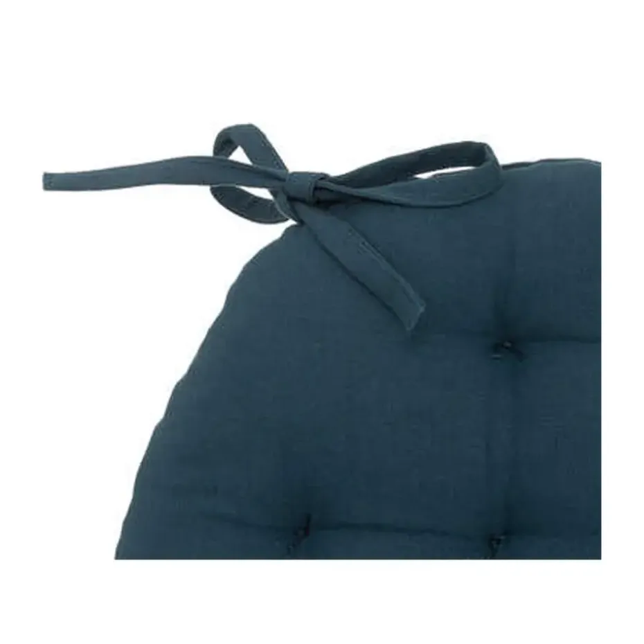 Atmosphera Stoelkussen - donkerblauw - 38 x 6.5 cm - zitkussen