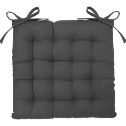 Atmosphera Stoelkussen - grijs - katoen - 36 x 36 x 4 cm