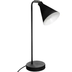 Atmosphera Tafellamp / bureaulampje - metaal - zwart - H45 cm