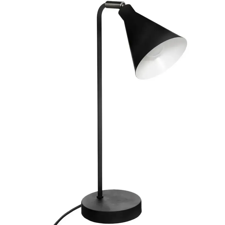 Atmosphera Tafellamp / bureaulampje - metaal - zwart - H45 cm
