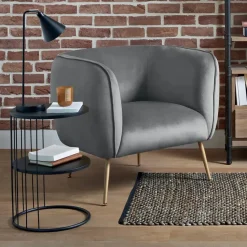 Atmosphera Tafellamp / bureaulampje - metaal - zwart - H45 cm