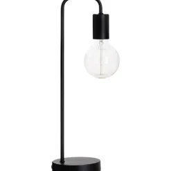 Atmosphera Tafellamp/bureaulamp Design Light - zwart - 46 cm