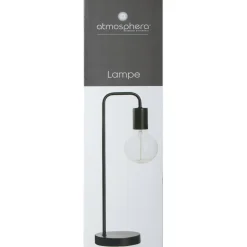 Atmosphera Tafellamp/bureaulamp Design Light - zwart - 46 cm