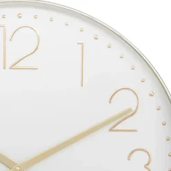 Atmosphera Wandklok Mondello - D51 cm - kunststof - wit/goud