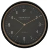 Atmosphera Wandklok Montreux - Kunststof/glas - D29cm - zwart