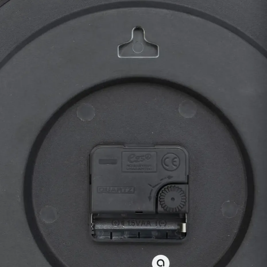 Atmosphera Wandklok Montreux - Kunststof/glas - D29cm - zwart