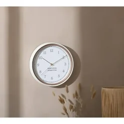 Atmosphera Wandklok Montreux - Kunststof/glas - D29cm - creme wit