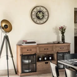 Atmosphera Wandklok Stella Mare - Vintage Metal - D57 cm - metaal