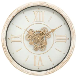 Atmosphera Wandklok/muur klok Florence - Vintage Wood - D50 cm