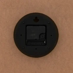 Atmosphera Wandklok/muur klok - Woody - Dia 55 cm - hout - beige