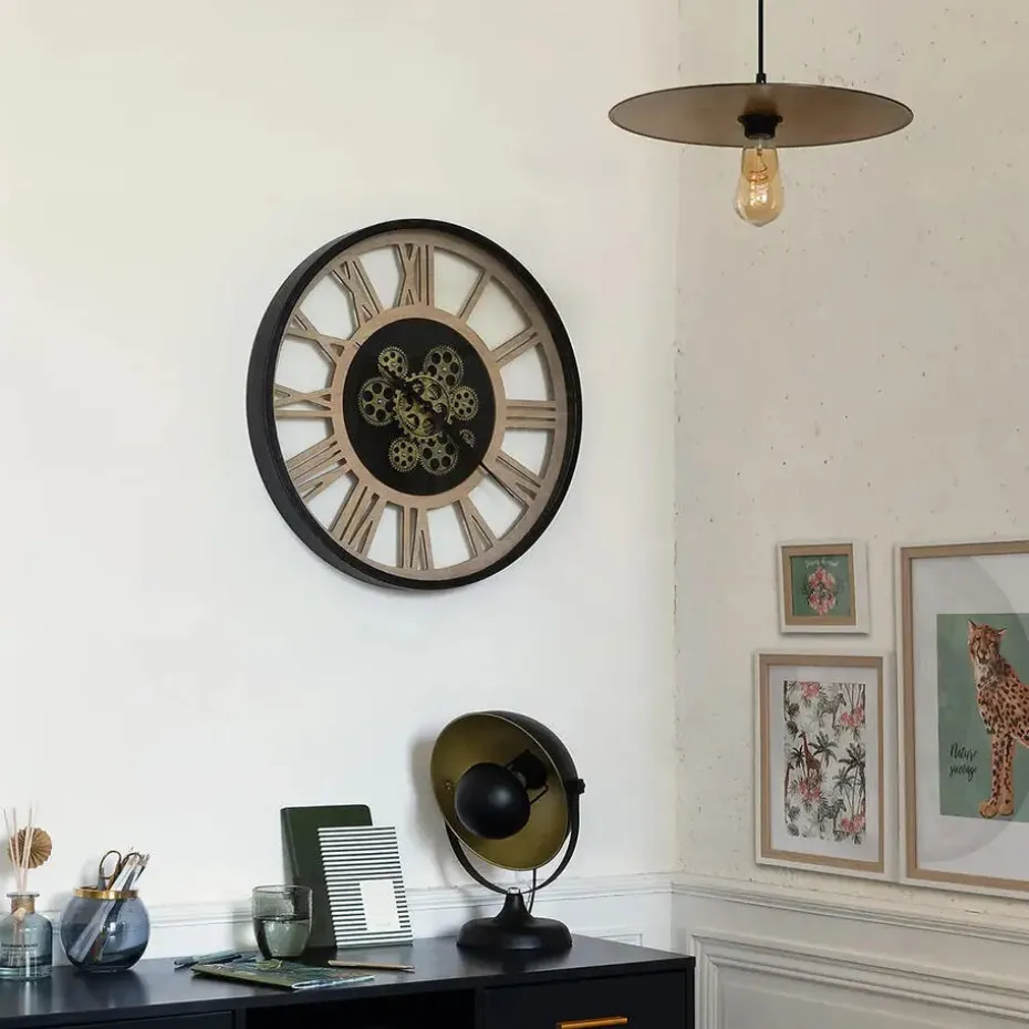 Atmosphera Wandklok/muur klok - Vintage - Dia 57 cm