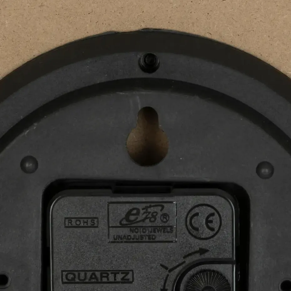 Atmosphera Wandklok/muur klok - Woody - Dia 38 cm - hout - bruin