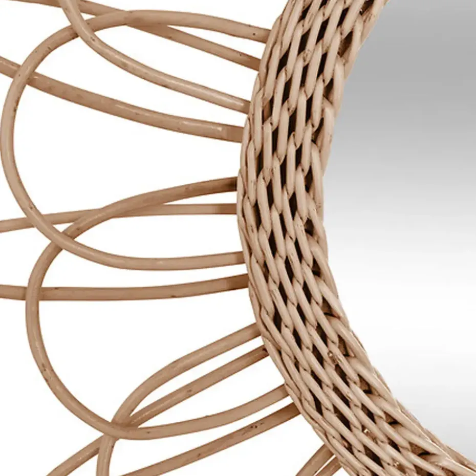 Atmosphera Wandspiegel Caya - Boho/ibiza stijl - rotan - 56 cm
