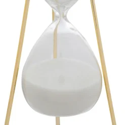 Atmosphera Zandloper - decoratie/tijd - 15 minuten - wit zand