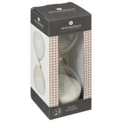 Atmosphera Zandloper - decoratie/tijd - 30 minuten - wit zand