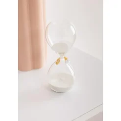 Atmosphera Zandloper - decoratie/tijd - 30 minuten - wit zand