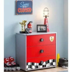 Autobed - Jongenskamer - Kinderkamer - 208x109x81 cm - Rood