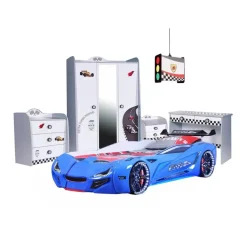 Autobed - Racebed - Kinderbed - Street Racer - 236x119x68 cm - Blauw