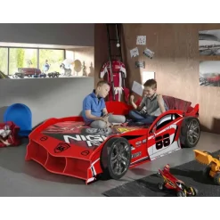 Autobed Max 90x200cm - rood