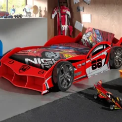 Autobed Max 90x200cm - rood