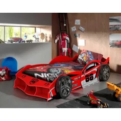 Autobed Max 90x200cm - rood