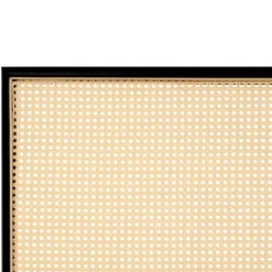 AVANTON - Tweepersoonsbed - Zwart - 140 x 200 cm - PE rotan