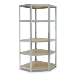 Avasco Stellingkast - Zilver - Opbergrek met hoek metaal - 176x75x40cm