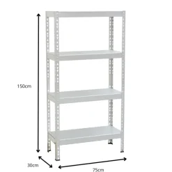 Avasco Stellingkast Metaal - Opbergrek Solid 50 - 145x72,5x30 - wit