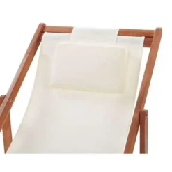 AVELLINO - Strandstoel - Donkere houtkleur - Polyester