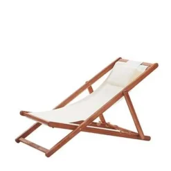 AVELLINO - Strandstoel - Donkere houtkleur - Polyester