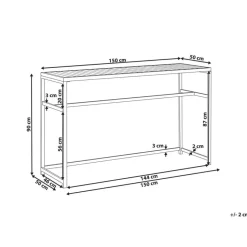 AVETRANA - Tuintafel - Wit - 150 x 50 cm - Staal