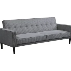 Avon - Slaapbank 3-zits in grijze ribstof