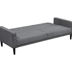 Avon - Slaapbank 3-zits in grijze ribstof