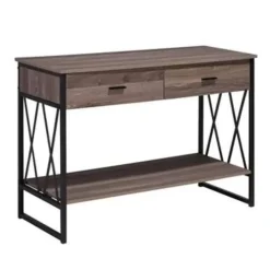 AYDEN - Consoletafel - Donkere houtkleur - Vezelplaat