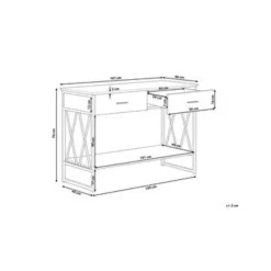 AYDEN - Consoletafel - Donkere houtkleur - Vezelplaat